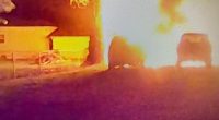 Two people displaced after Taylorville home catches fire