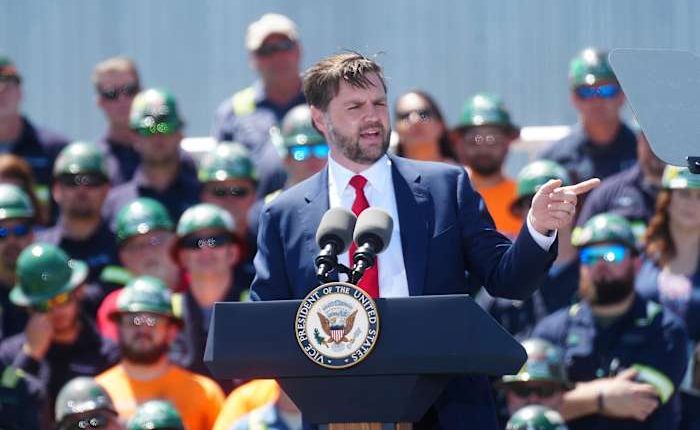 Vance heralds 'industrial renaissance' in his visit to a South Carolina steel plant