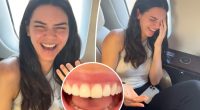 Watch Kendall Jenner realize she chipped her front tooth ahead of Knicks game