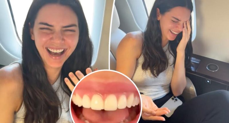 Watch Kendall Jenner realize she chipped her front tooth ahead of Knicks game