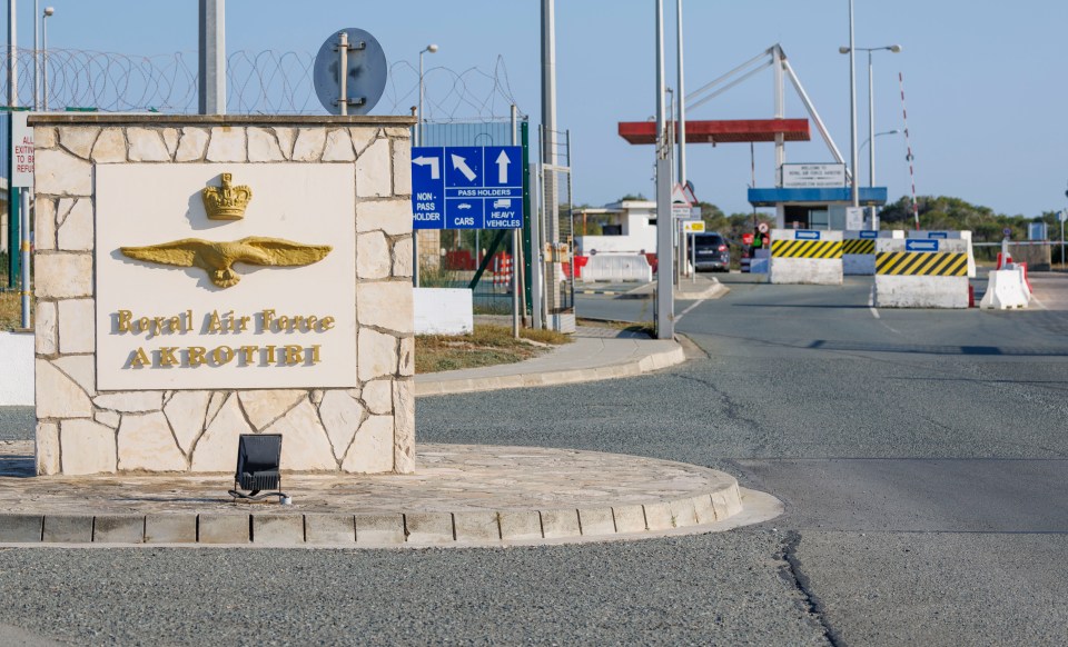 Royal Air Force Akrotiri base entrance.