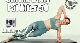 5 Daily Core Exercises That Shrink Belly Fat for Women 50+. Cover. Side Plank with Hand Behind Head.