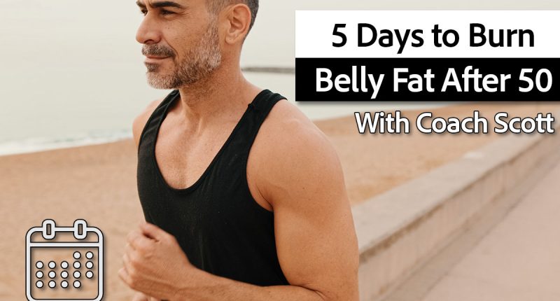 Middle-aged muscular man runs along the promenade before jogging. 5-Day Workout Plan That Melts Belly Fat for Men Over 50, Trainer Says