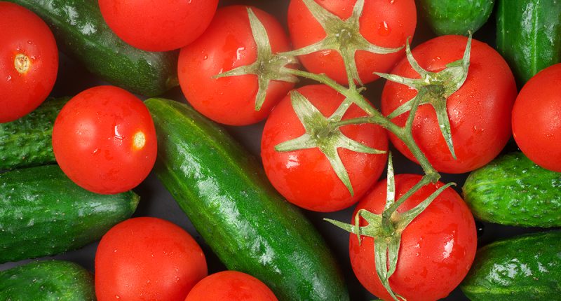 Cucumbers and Tomatoes