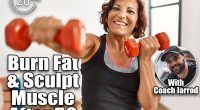Middle age hispanic sporty woman smiling happy training using dumbbells at sport center. 5 Strength Moves Women Over 50 Should Do To Burn Fat & Sculpt Muscle. cover