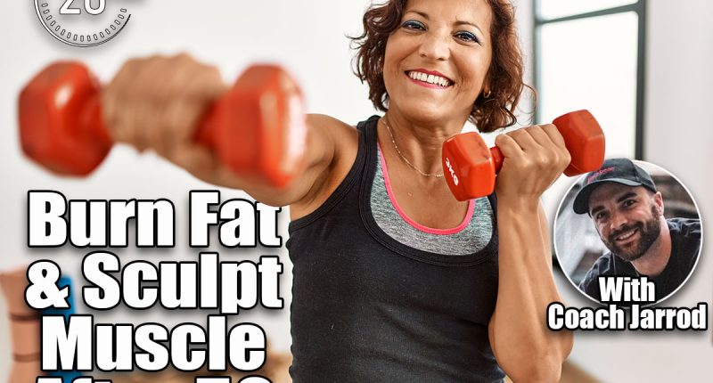 Middle age hispanic sporty woman smiling happy training using dumbbells at sport center. 5 Strength Moves Women Over 50 Should Do To Burn Fat & Sculpt Muscle. cover