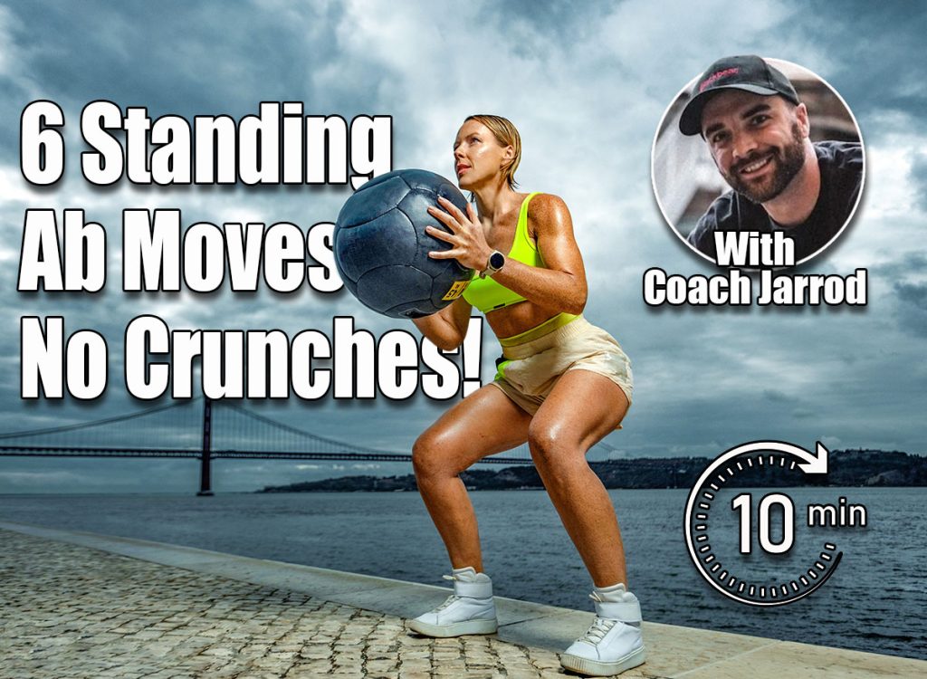 Woman in fitness wear doing workout with a heavy medicine ball outdoors.. Sporty girl with fit body in sportswear posing on sky background.