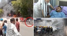 Air India plane seen exploding after tragic crash — as lone survivor walks away