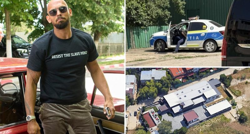 Andrew Tate Romanian compound broke in knife-wielding attacker slashes construction worker