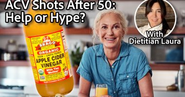 I always start my day with a glass of orange juice. Cropped portrait of an attractive senior woman enjoying a glass of orange juice while preparing breakfast in the kitchen. Apple Cider Vinegar Shots Are Back—Do They Really Help After 50? Cover