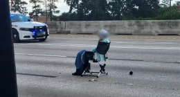 Armed Texas woman sat in lawn chair on busy highway during hours-long standoff with police