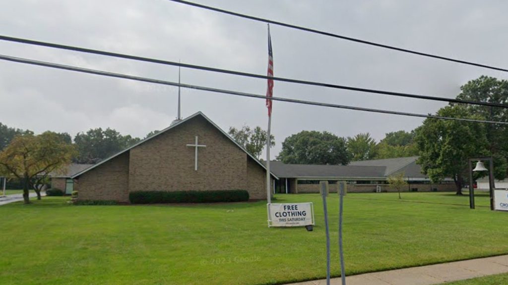 Armed gunman shot dead after opening fire at Sunday church service