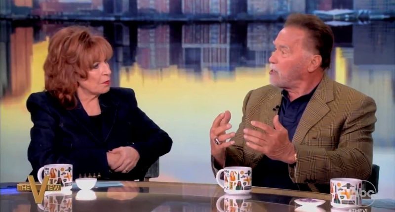 Arnold Schwarzenegger ignores Joy Behar's attempt to stir ICE hatred