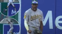 A's outfielder Denzel Clarke makes miraculous home run-robbing catch