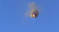 Burning hot air balloon crashing in Santa Catarina, Brazil.