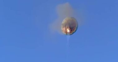 Burning hot air balloon crashing in Santa Catarina, Brazil.