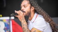 Bob Vylan performing at Glastonbury Festival.