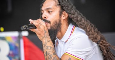 Bob Vylan performing at Glastonbury Festival.