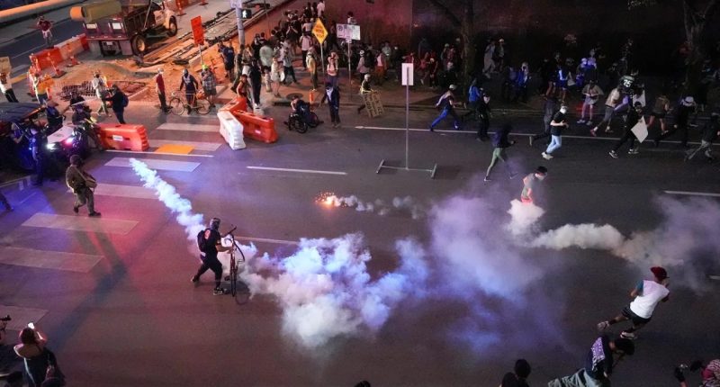 Blue city joins LA chaos as anti-ICE agitators injure officers in violent riots