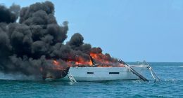 Boat catches fire near Cape Canaveral, passengers saved