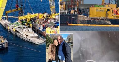 British tycoon Mike Lynch's sunken Bayesian superyacht raised towards surface ahead of final lift — 10 months after tragedy