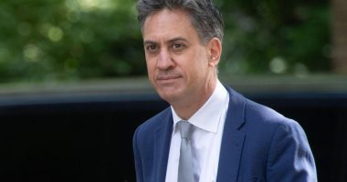 Ed Miliband, Secretary of State for Energy Security and Net Zero, arriving at a cabinet meeting.