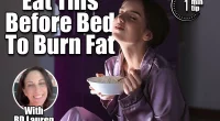 Happy young woman eating food near refrigerator at night. cover. Cottage Cheese & 4 Foods That Burn Fat After 45 In Your Sleep
