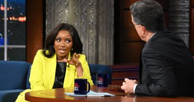 Rep. Jasmine Crockett on The Late Show with Stephen Colbert.