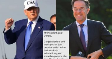 Donald Trump posts fawning messages from NATO boss Mark Rutte — aka the ‘Trump Whisperer’ — praising his actions with Iran