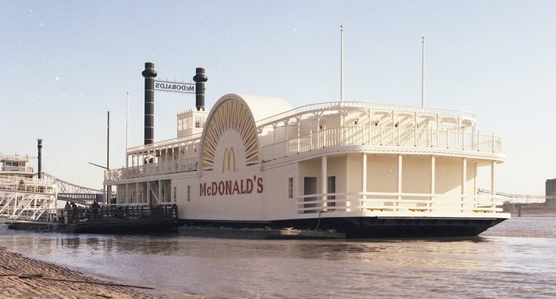 Fascinating photos of the world's first floating McDonald's