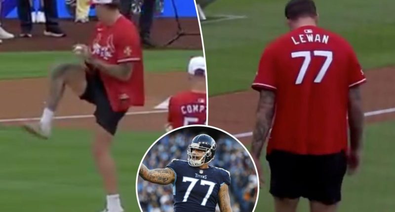 Former NFLer Taylor Lewan's first pitch at Cardinals game was an utter disaster: 'Worst day'
