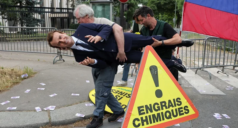 French President Emmanuel Macron wax statue is stolen by Greenpeace activists