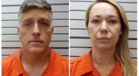 Mugshots of Jon and Carie Hallford.