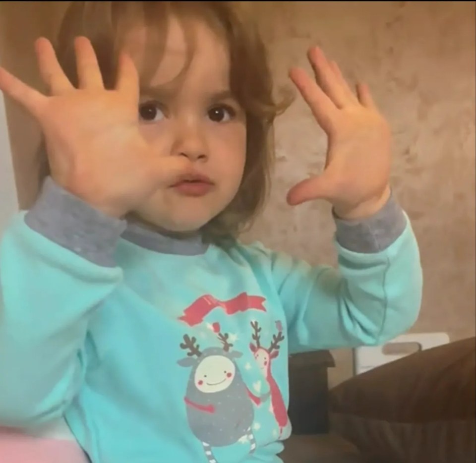 Photo of Alyna Petryv, a three-year-old girl.