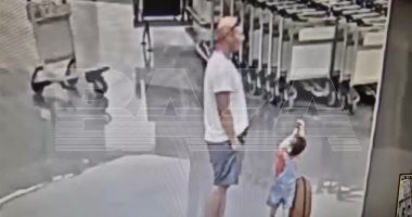 CCTV footage of a man throwing a toddler to the ground.