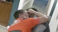 CCTV footage of a bar fight.