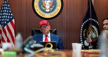 President Trump at a White House meeting.