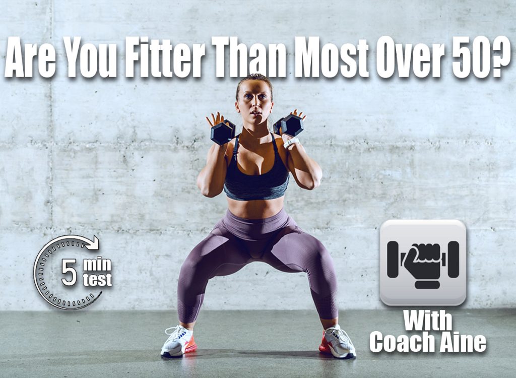 Young fit sporty brunette in sportswear with ponytail doing squats while holding dumbbells. Healthy lifestyle concept. If You Can Do This One Combo Repeatedly, You’re Fitter Than Most People Over 50. Cover