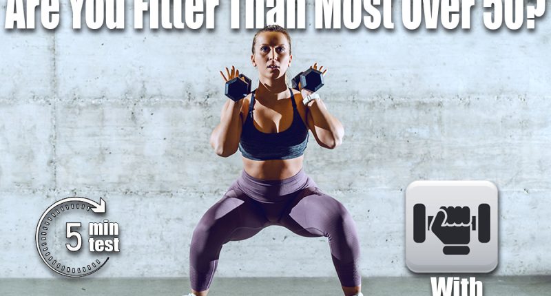 Young fit sporty brunette in sportswear with ponytail doing squats while holding dumbbells. Healthy lifestyle concept. If You Can Do This One Combo Repeatedly, You’re Fitter Than Most People Over 50. Cover