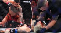 Ilia Topuria delivers first-round KO of Charles Oliveira to win lightweight title
