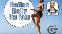 High Knees Workout by the Seaside. I’m a Coach, and These Are the 5 Exercises I Recommend for Belly Fat After 45. Cover