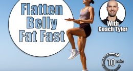 High Knees Workout by the Seaside. I’m a Coach, and These Are the 5 Exercises I Recommend for Belly Fat After 45. Cover
