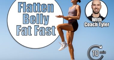 High Knees Workout by the Seaside. I’m a Coach, and These Are the 5 Exercises I Recommend for Belly Fat After 45. Cover