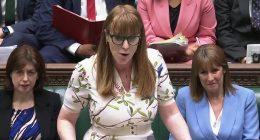 Screen grab of Angela Rayner speaking in the House of Commons.