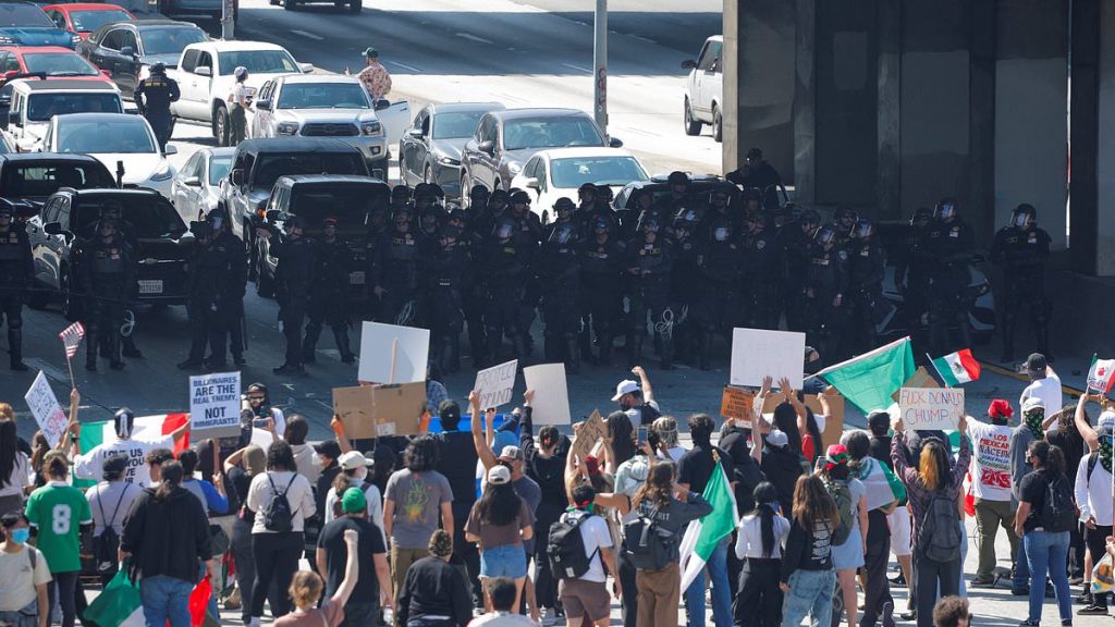 Los Angeles erupts in anarchy as protesters storm major highway