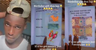 Man gets vitamin c, sweet, and ₦500 for one year’s transport as birthday gift from sister