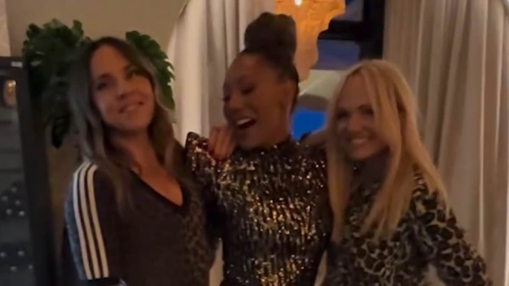 Mel B dances the night away with Spice Girls bandmates Mel C