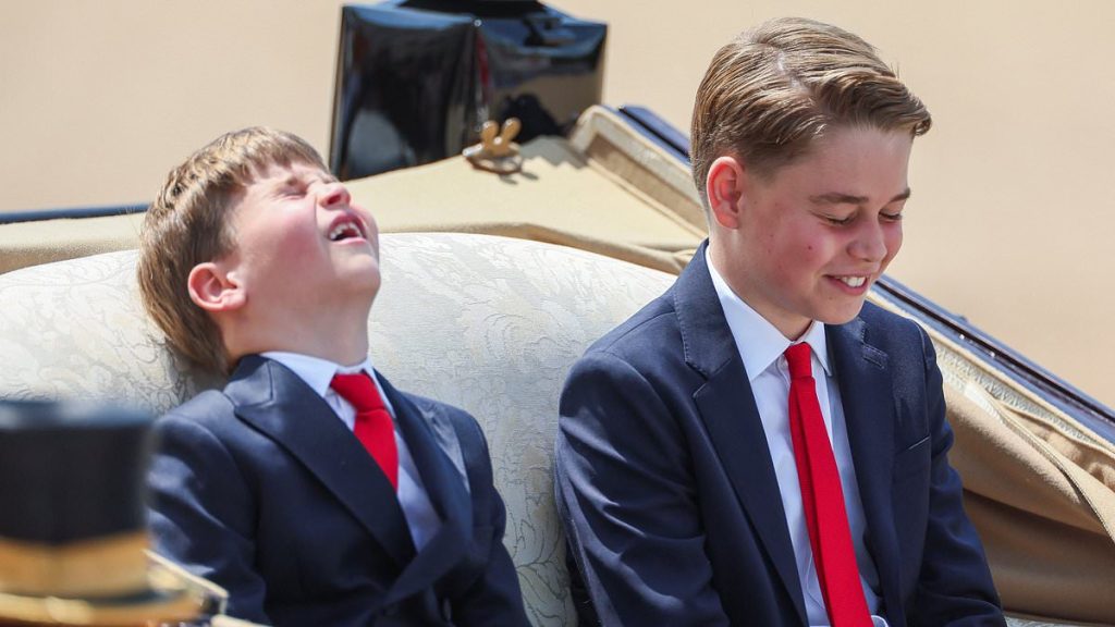 Moment Prince Louis leaves George giggling during Trooping the Colour