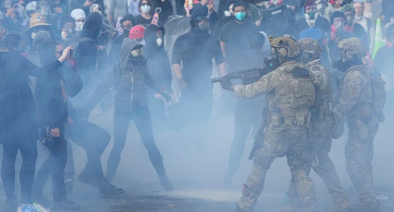 Multiple arrests near Portland ICE building after police declare riot