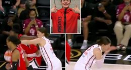 Mystics' Jade Melbourne chips tooth in bloody scene after catching elbow to face